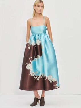 Alemais Gia Maxi Gown Printed Brown - AUS 10/US 6